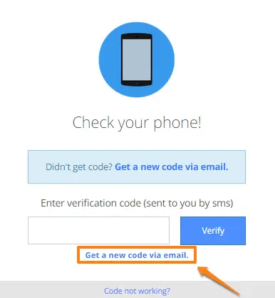 SMS or Email Codes